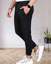Men Mid-Rise Joggers — Black — Thumbnail 6