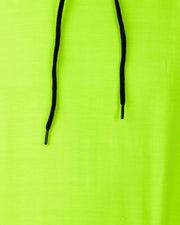 Men's Solid Fleece Hooded Sweatshirt in Neon Green — Thumbnail 2