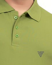 Men's Polo Collar T-Shirt — Green — Thumbnail 5