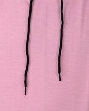 Men's Solid Fleece Hooded Sweatshirt in Pastel Pink — Thumbnail 2