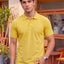 Men's All-Over Printed Polo Collar T-Shirt — Yellow