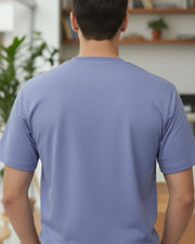 Men Organic Cotton Blend Pockets T-shirt — Blue — Thumbnail 5