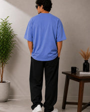 Men's Pure Cotton Pocket T-Shirt — Purple — Thumbnail 4