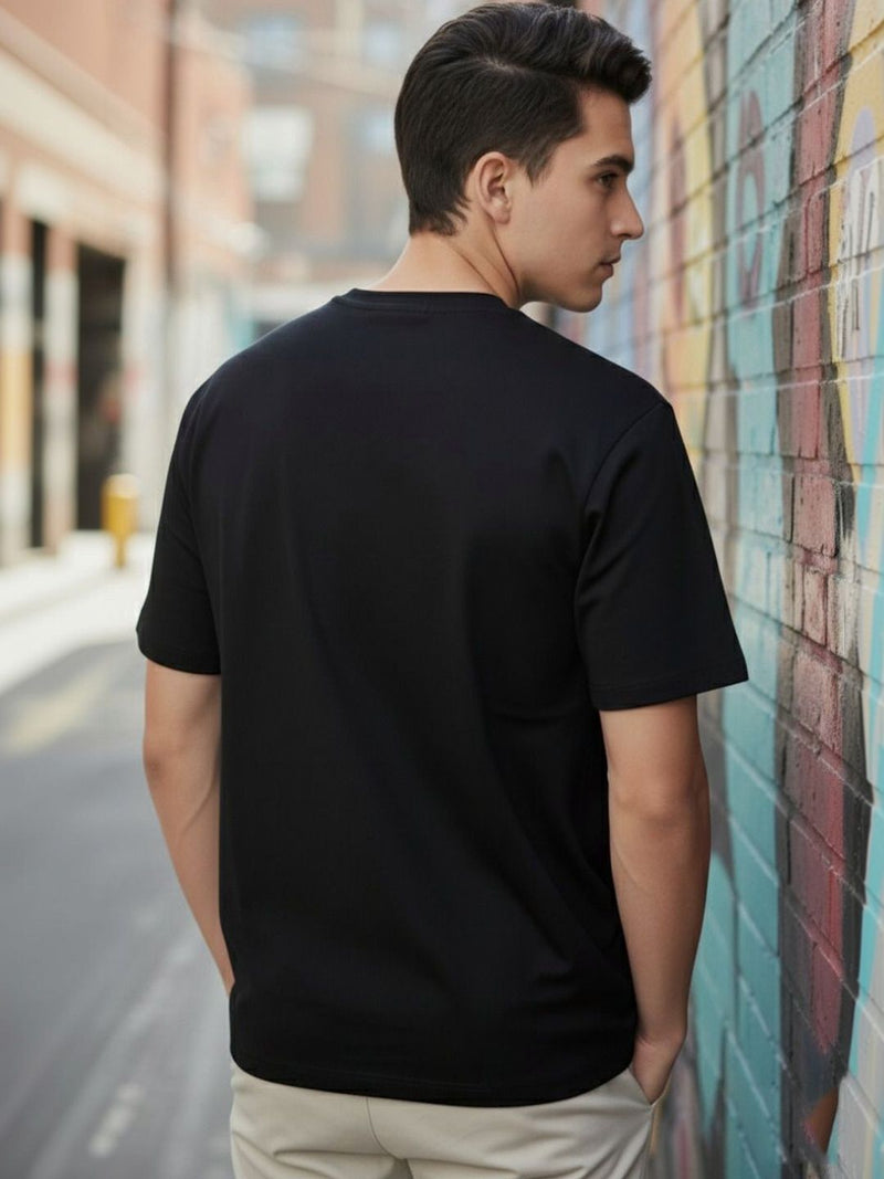 Men Organic Cotton Pockets T-shirt — Black — Quality Craftsmanship Anatomy