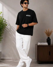 Men's Pure Cotton Pocket T-Shirt — Black — Thumbnail 5