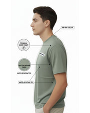 Men Organic Cotton Blend Pockets T-shirt — Green — Thumbnail 6