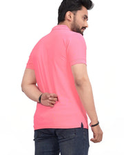 Men's Polo Collar T-Shirt — Pink — Thumbnail 5