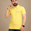 Men's Polo Collar T-Shirt — Lemon Yellow