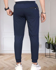 Men Mid-Rise Track Pants — Navy Blue — Thumbnail 6