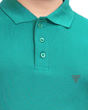 Men's Polo Collar T-Shirt — Teal — Thumbnail 2