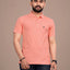 Men's Polo Collar T-Shirt — Peach