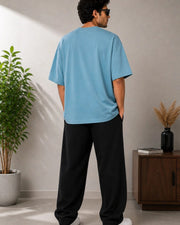 Men's Pure Cotton Pocket T-Shirt — Turquoise Blue — Thumbnail 5