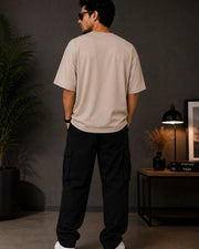 Men's Pure Cotton Pocket T-Shirt — Beige — Thumbnail 4