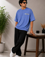 Men's Pure Cotton Pocket T-Shirt — Purple — Thumbnail 2