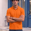Men's All-Over Printed Polo Collar T-Shirt — Orange