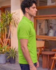 Men's All-Over Printed Polo Collar T-Shirt — Green — Thumbnail 6