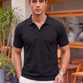 Men's Polo Collar T-Shirt — Black