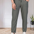 Men Mid-Rise Track Pants — Olive