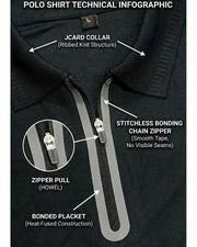Men's Polo Collar Pockets T-Shirt — Black — Thumbnail 2