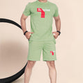Men's Cotton Printed Night Suit Set of Top & Shorts — Pista