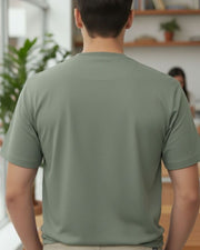 Men Organic Cotton Blend Pockets T-shirt — Green — Thumbnail 2