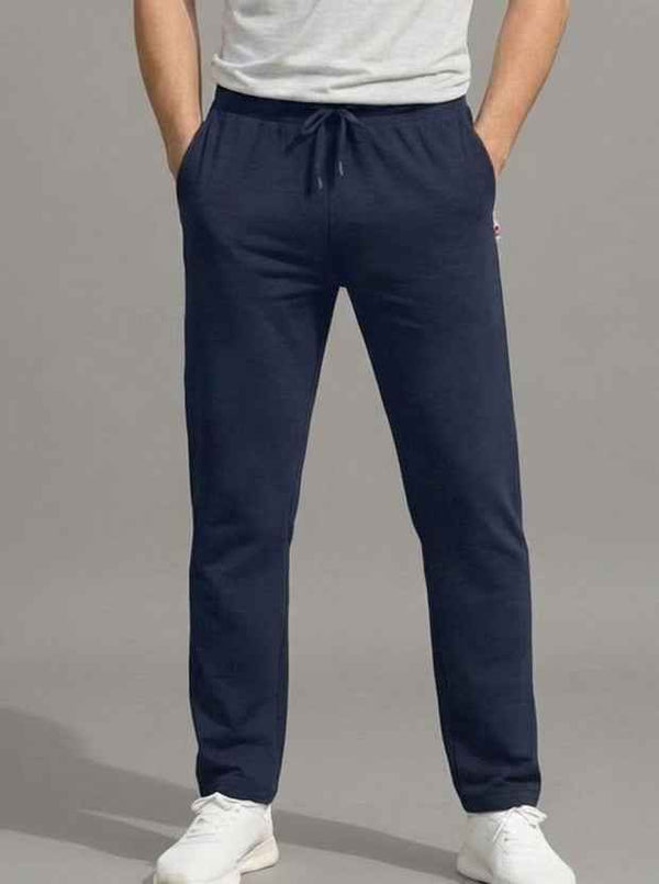 Men's Solid Regular Fit Track Pants — Dark blue — Tshirt Factory India Direct Wholesale Manufacturer