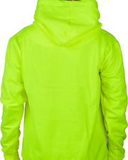 Men's Solid Fleece Hooded Sweatshirt in Neon Green — Thumbnail 1