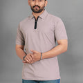 Men's Polo Collar Pockets T-Shirt — Grey