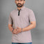 Men's Polo Collar Pockets T-Shirt — Grey