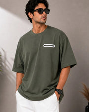 Men's Pure Cotton Pocket T-Shirt — Olive — Thumbnail 1