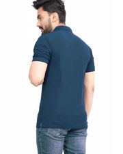 Men's Polo Collar T-Shirt — Petrol Blue — Thumbnail 5