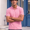 Men's All-Over Printed Polo Collar T-Shirt — Pink