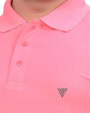 Men's Polo Collar T-Shirt — Pink — Thumbnail 2