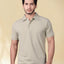 Men Polo Collar Slim Fit T-shirt — Cream